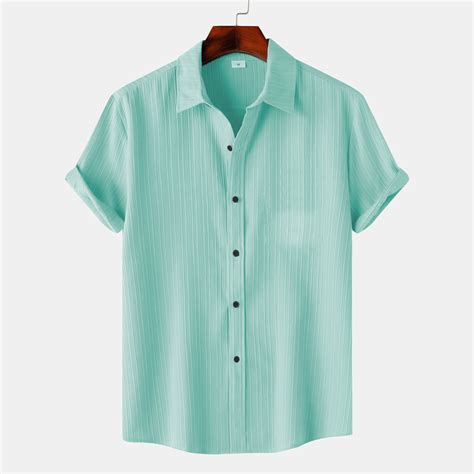 Faded green colour lining structured shirt – Fashion Flair