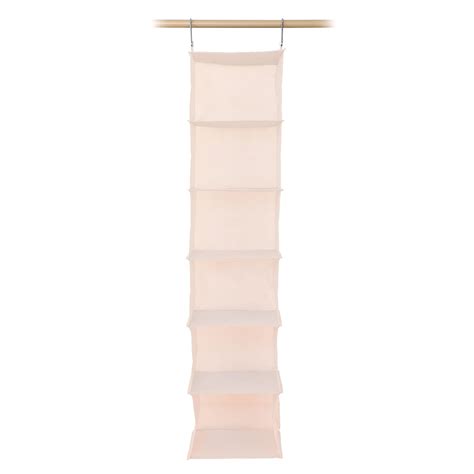6-Piece Hanging Closet Organizer Set, White Smoke