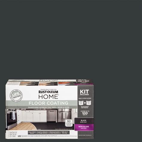 Black, Rust-Oleum Home Semi-Gloss Floor Coating-372058, Kits - Walmart.com