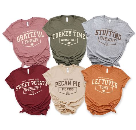 Personalized Family Thanksgiving Tees, Funny Thanksgiving Family Shirts ...