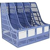 Dayalu Sturdy Desktop 4 Section Magazine Plastic Holders Desk Organizer ...