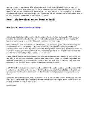 Fillable Online Union Bank Kyc Online Form - Fill Out and Sign ...