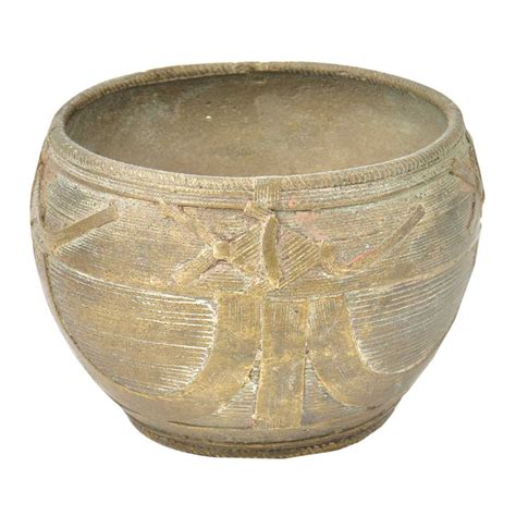 Vintage Handmade Old Brass Rice Bowl Or Offering Bowl