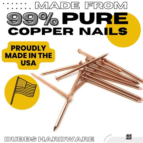 DubbsHardware 12 Pack of USA Made Copper Nail Spikes for Reliable India ...