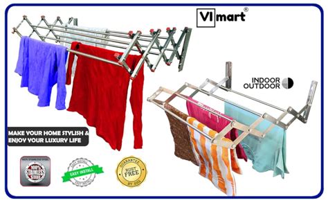 VIMART® 7 LINE 18 INCH Wall Hanger Space Saver Racks Stainless Steel ...