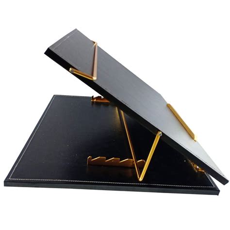 LRS Leather Table Top Elevator, 15 * 21 inch Black Adjustable Writing ...