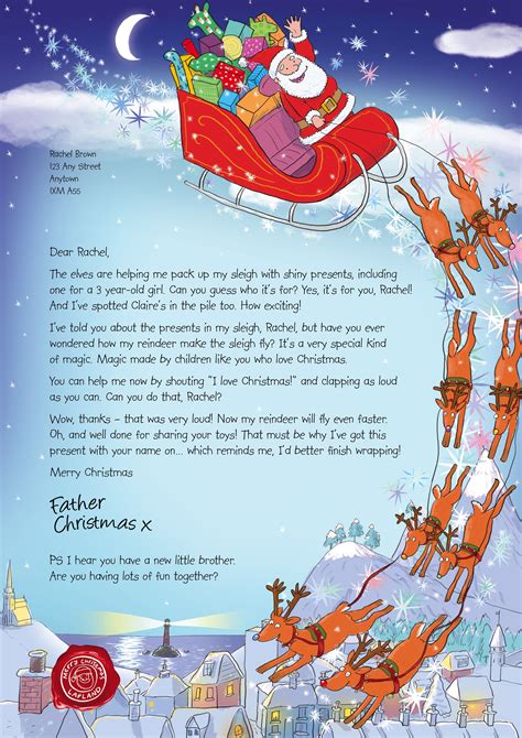 Free Printable Personalised Letter From Santa Template - Employee ...