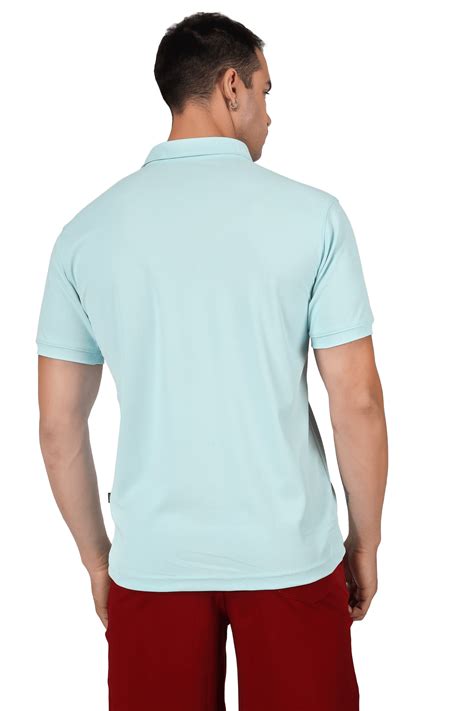 DUDS POWDER BLUE POLO NECK T-SHIRT | Buy Online at Wearduds India