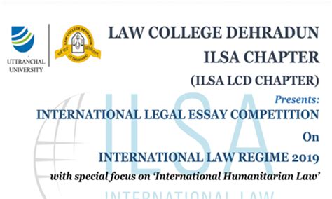 Essay Competition On International Law Regime At Law College Dehradun