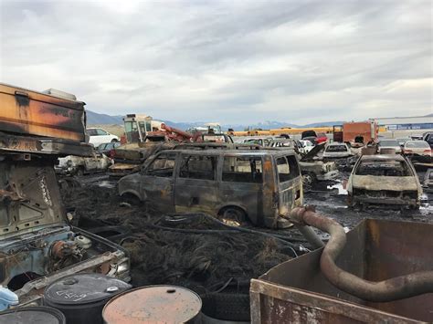 Salvage yard fire closes Logan road – Deseret News