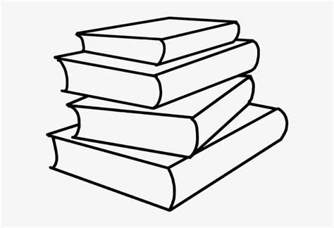 How To Draw School Books - Stack Of Books Drawing Easy PNG Image ...