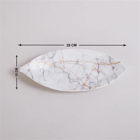 Buy Fiesta Melamine Printed Leaf Shaped Platter - 28x12cm from Home ...