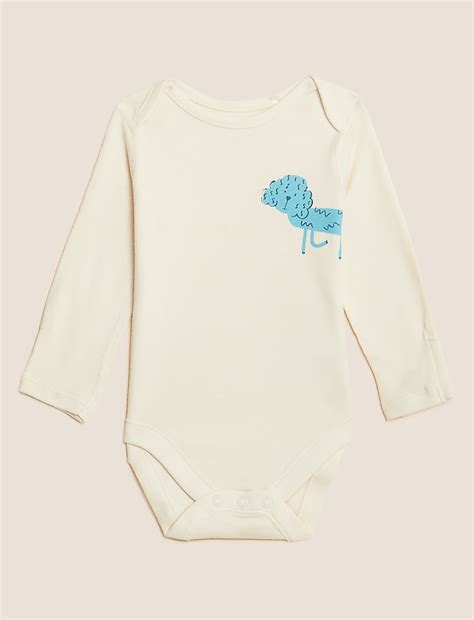 Buy 3pk Pure Cotton Dog Bodysuits at Marks & Spencer