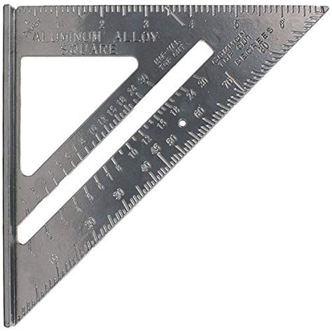 SEASPIRIT Double Side Scale Aluminium Alloy Metric Inch Triangle ...