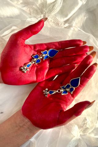 Phoolon Ki Qali Mirrorwork Earrings | The Chandni Collection ...