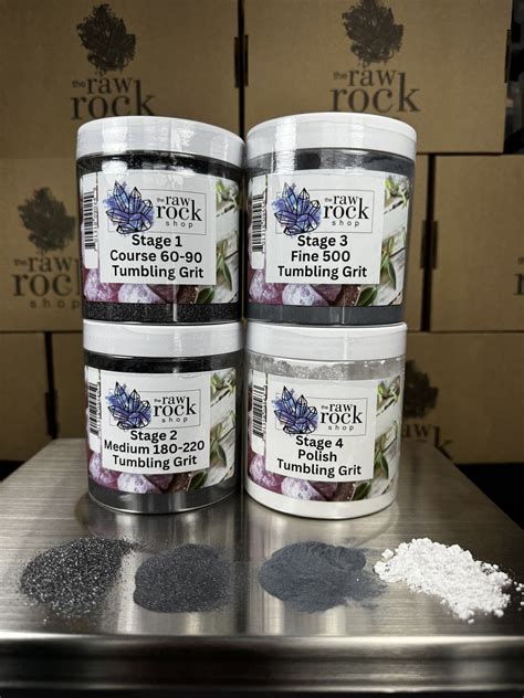 Tumbling Grit, Rock Tumbler Grit and Polish - The Raw Rock Shop Inc.