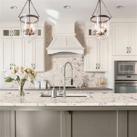 allen + roth Wintertide Quartz Off-white Kitchen Countertop SAMPLE ( 4 ...