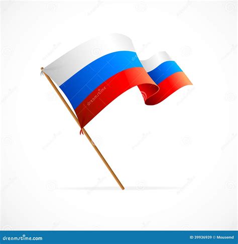 Bandera De Rusia Del Ejemplo Del Vector Ilustración del Vector ...