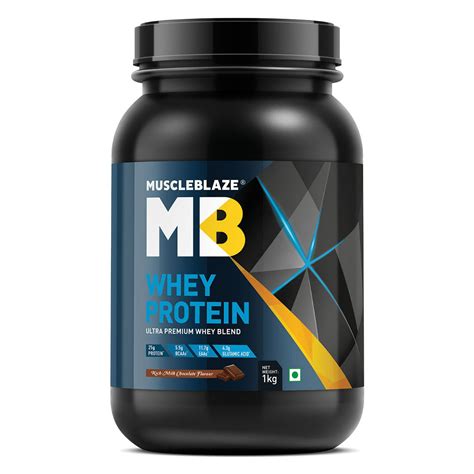 Buy MuscleBlaze Whey Protein Rich Milk Chocolate Flavour Powder, 1 kg ...