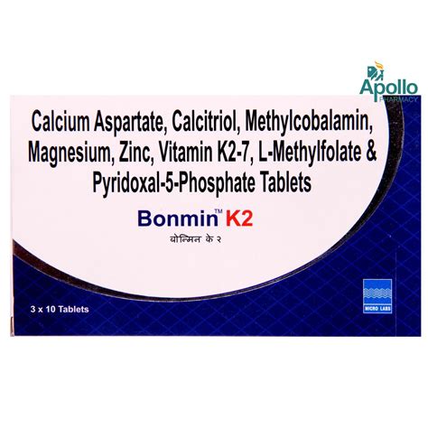 Bonmin K2 Tablet 10's Price, Uses, Side Effects, Composition - Apollo ...
