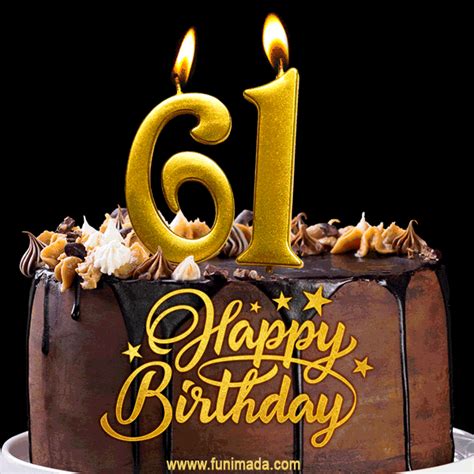 Happy 61st Birthday Animated GIFs | Funimada.com