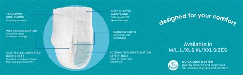 Dignity Premium Pull Up Adult Diapers Pant Style - 30 Count (Medium ...