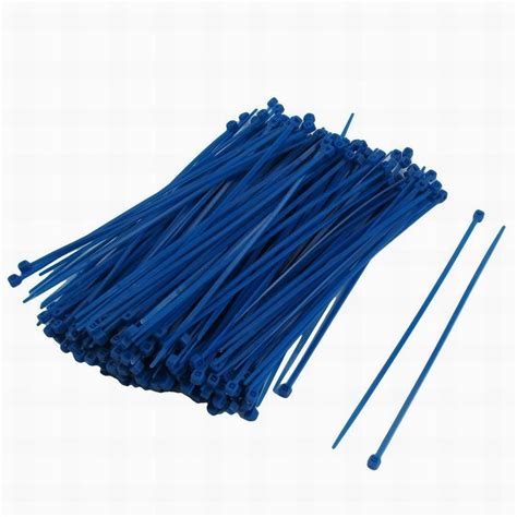 Ucland Nylon Adjustable Self-Lock Cable Zip Ties, 2.5 x 150 mm, Blue ...