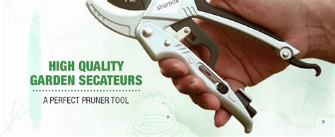 Sharpex Professional Ratchet Pruning Shears – Anvil Type with 3-Stage ...