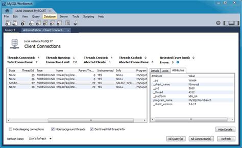 MySQL Database Client 的图像结果