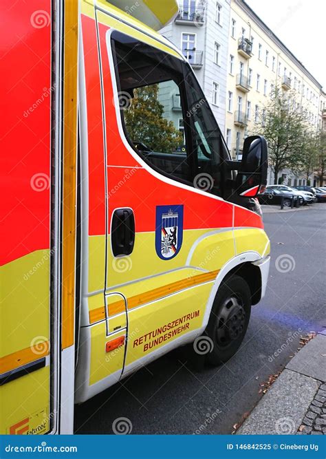 German ambulance service editorial image. Image of rushing - 146842525