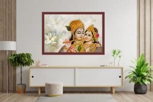 skgraphics 60 cm Radha-krishna on white background Waterproof wallpaper ...