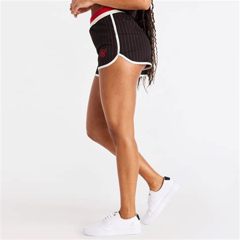 SikSilk | Women's Basketball Shorts | Black/Red | SportsDirect.com