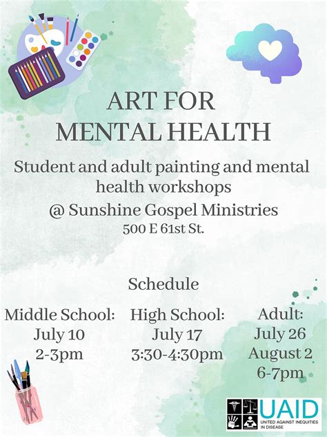 Art for Mental Health Workshop - Sunshine Gospel Ministries + UChicago ...