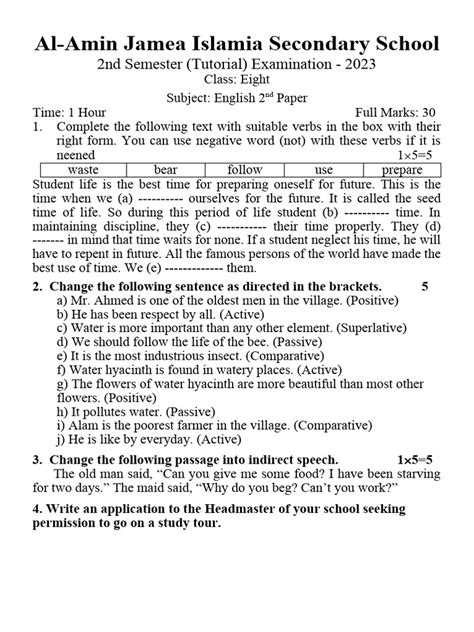 Image result for Class Eight English Assignment 16 Week