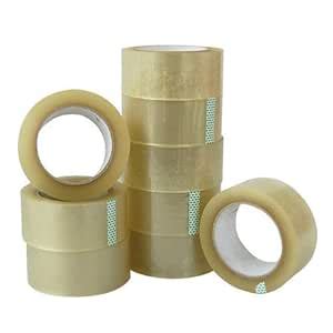 HPP BOPP Self Adhesive Tape, transparent (Size: 2" x 130 Mtr.) 12 Pcs ...