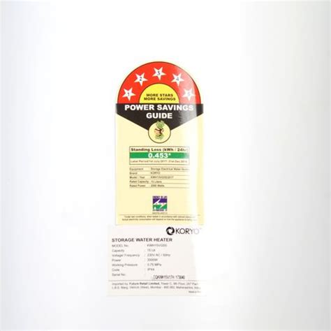 KORYO Storage Water Heater 15L Capacity KWH15VG5S 15 L Storage Water ...