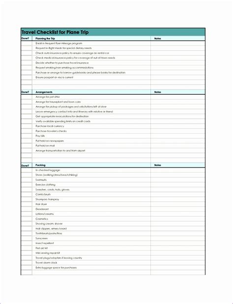 Website Checklist Template Excel