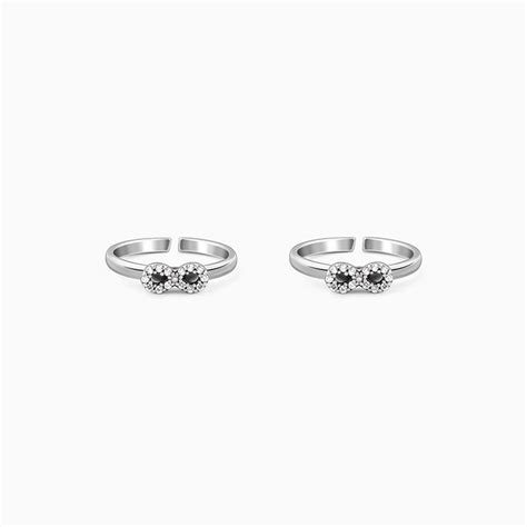 Buy Oxidised Silver Infinity Bling Toe Rings Online | GIVA Jewellery – GIVA