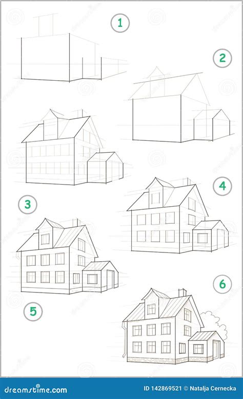 Image result for Step by Step Drawing Houses
