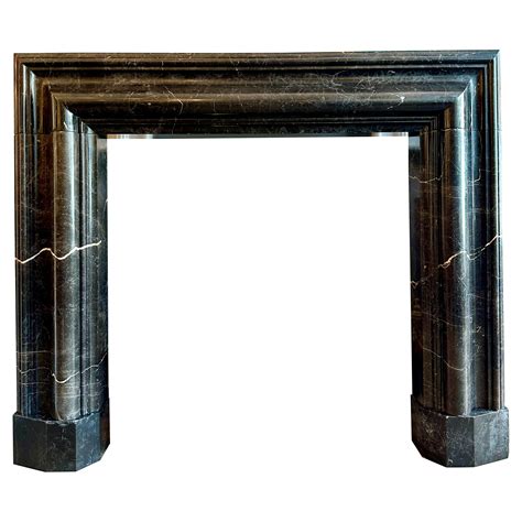 A Large Reclaimed Black Marble Bolection Fireplace Mantel For Sale at ...
