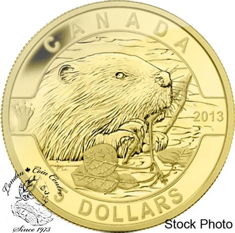 Canada: 2013 $5 The Beaver O Canada Series 1/10 oz Pure Gold Coin ...