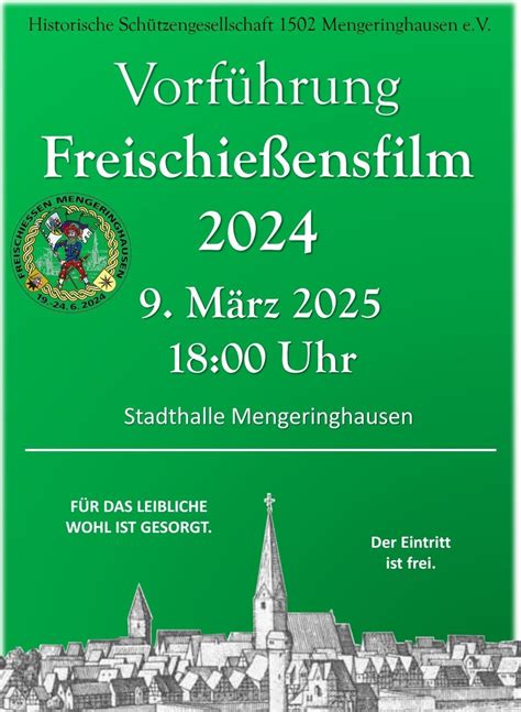 Vorführung des Freischießensfilms von 2024, Mengeringhausen Stadthalle ...