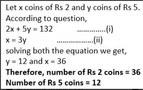 There are only 2-rupee and 5-rupee coins in a bag. The total value of ...