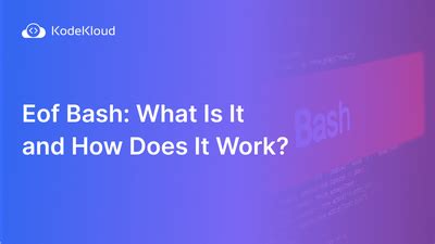 How to Create Eof in Bash Script 的图像结果