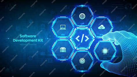 Sdk software development kit programming language technology concept on ...