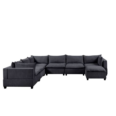 Buy 158 Madison Dark Gray 7-Piece Modular Sectional Sofa Chaise Online ...
