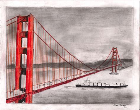 Golden Gate Bridge Drawing