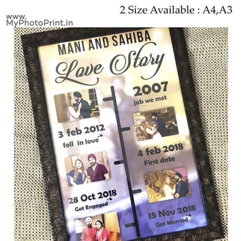 Customized Love Story Photo Frame – MyPhotoPrint.in