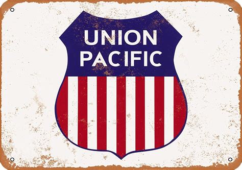 Jesiceny Great Tin Sign Aluminum Union Pacific Railroad Tin Wall Sign ...