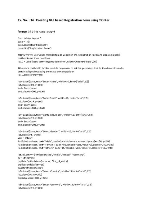 Ex14 - Python lab programs - Ex. No. : 14 Creating GUI based ...